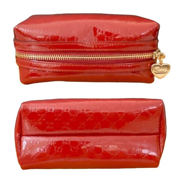 GUCCI GG Patent Leather Pouch 👝 Red - Picture 5 of 13